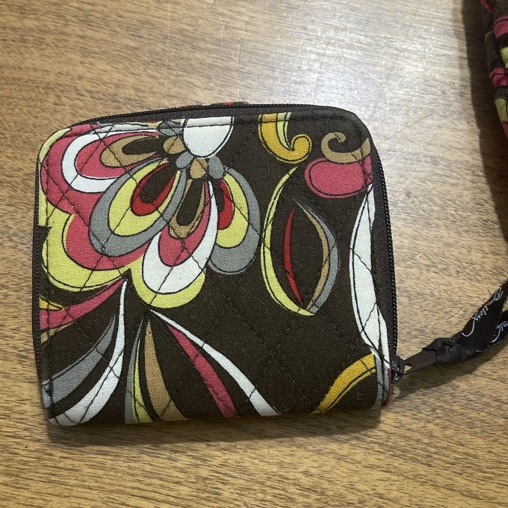 Vera‎ Bradley Morgan Puccini Tote Bag Purse Hobo Brown Paisley Floral W / Wallet - Picture 10 of 14